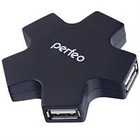 картинка Perfeo PF-HYD-6098H разветвитель на 4 порта USB HUB 2.0, черный от магазина Интерком-НН