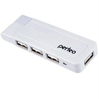 картинка Perfeo PF-VI-H021 разветвитель на 4 порта USB HUB 2.0, белый от магазина Интерком-НН