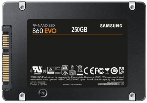 картинка SAMSUNG 860 EVO MZ-76E250BW SSD накопитель 250Гб, 2.5", SATA III от магазина Интерком-НН