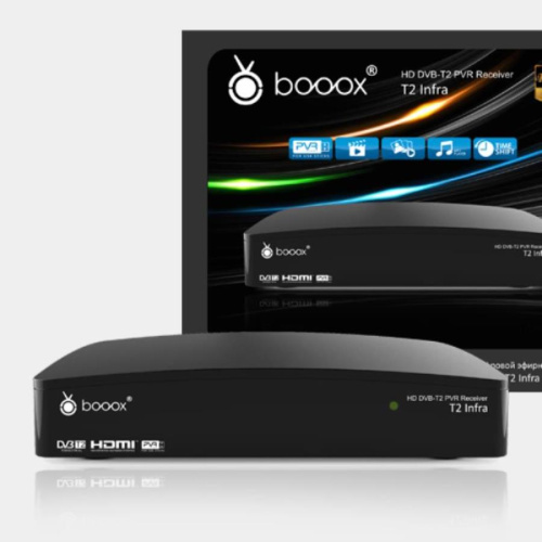 картинка Booox T2 Infra миниатюрный DVB-T2 ресивер с выносным ИК приемником от магазина Интерком-НН фото 2
