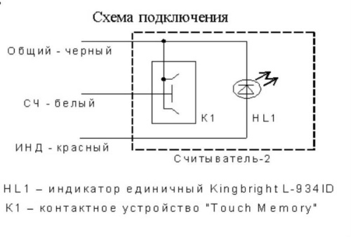 картинка Считыватель-2 Радий накладной Touch Memory  от магазина Интерком-НН фото 2