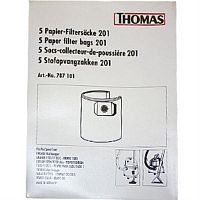 картинка Thomas 787101 Мешки (пылесборники) бумажные для пылесосов Thomas (уп. 5шт) от магазина Интерком-НН