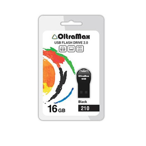 картинка Память USB 16Gb OltraMax 210 черный (OM16GB210-Black) от магазина Интерком-НН фото 2