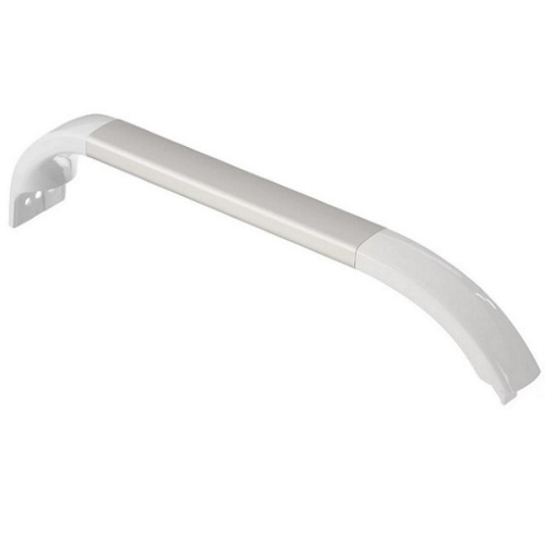 картинка Bosch 00490831 ручка двери белая с серебристой вставкой, без заглушки для холодильника KGS33X25  от магазина Интерком-НН