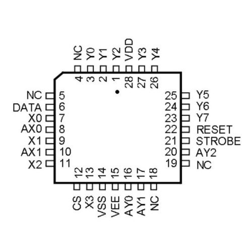 картинка MT8806AP1 Микросхема Analog Audio/Video Crosspoint 45MHz 8 x 4 28-Pin PLCC Tube от магазина Интерком-НН фото 2