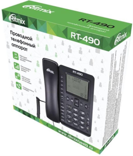 картинка Телефон проводной Ritmix RT-490 черный от магазина Интерком-НН фото 3