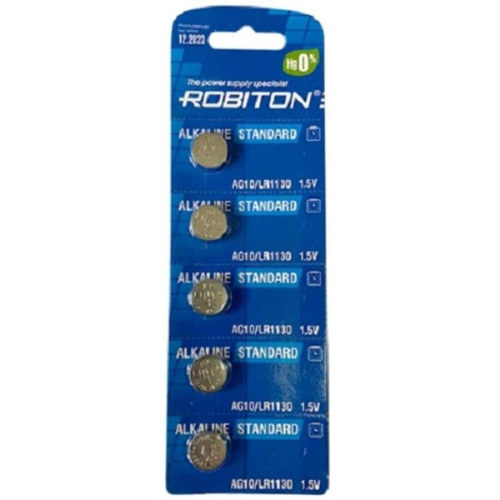 картинка Robiton R-AG10-0-BL5 Элемент питания (батарейка) Alkaline AG10 (LR1130) 5 шт от магазина Интерком-НН