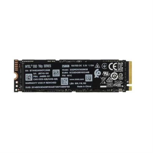 картинка SSD накопитель INTEL 760p Series SSDPEKKW256G8XT 256Гб, M.2 2280, PCI-E x4, NVMe от магазина Интерком-НН