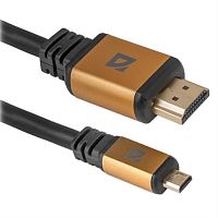картинка Цифровой кабель Defender HDMI08-04PRO HDMI-MicroHDMI M-M, ver 1.4, 1м (87462) от магазина Интерком-НН