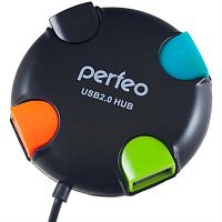 картинка Perfeo PF-VI-H020 разветвитель на 4 порта USB HUB 2.0, черный от магазина Интерком-НН