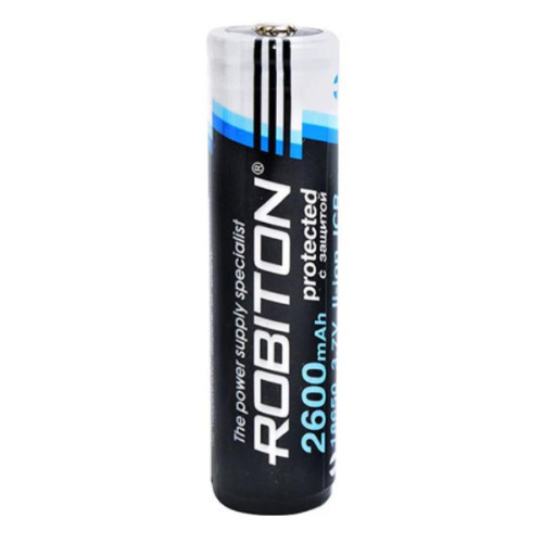 картинка Robiton 2.6/Li18650 Аккумулятор Li-ion 18650 ICR 3.7 В, 2600mAh, с защитой от магазина Интерком-НН