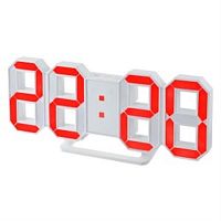 картинка Perfeo LED часы-будильник "LUMINOUS", белый корпус / красная подсветка (PF-663)  от магазина Интерком-НН