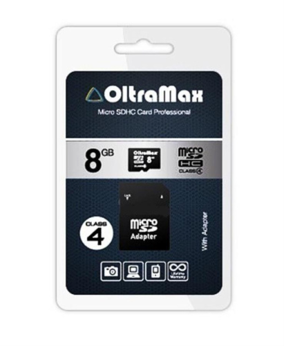 картинка Память Micro SD 8Gb OltraMax class4 с адаптером (OM008GCSDHC4) от магазина Интерком-НН