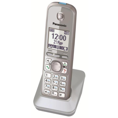 картинка Panasonic KX-TGA671RUS - Дополнительная трубка DECT (радиотелефон) , цвет: серебристый металлик  от магазина Интерком-НН