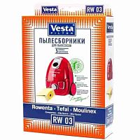 картинка Vesta filter RW03 комплект мешков-пылесборников бумажных (5шт) для пылесоса Rowenta, Tefal, Moulinex от магазина Интерком-НН