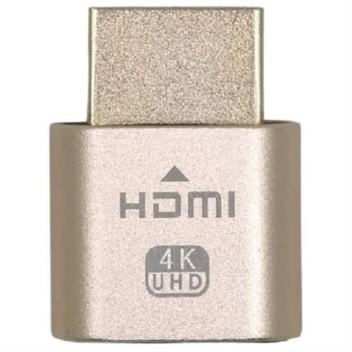 картинка Эмулятор монитора (виртуальный дисплей) HDMI 4K (золотистый)  от магазина Интерком-НН