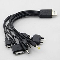 картинка Универсальный USB мульти-шнур для зарядки телефонов и устройств 10 штекеров от магазина Интерком-НН