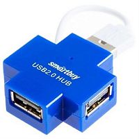 картинка Smartbuy SBHA-6900-B разветвитель на 4 порта USB HUB 2.0, синий от магазина Интерком-НН