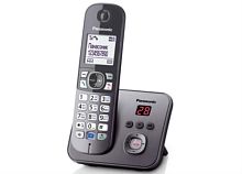 картинка Panasonic KX-TG6821RUM - Беспроводной телефон DECT (радиотелефон) с автоответчиком, цвет: серый мета от магазина Интерком-НН
