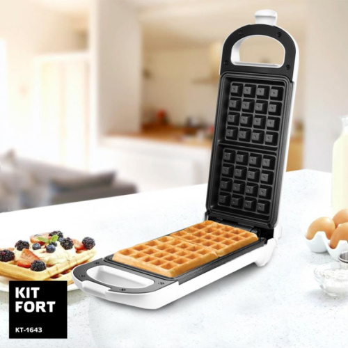 картинка Вафельница Kitfort KT-1643 700Вт белый от магазина Интерком-НН фото 2