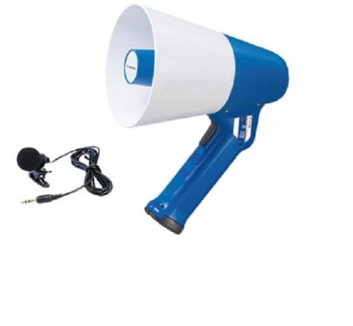 картинка Arstel AT-M112ABC Мегафон ручной (с дополнительным петличным микрофоном), 12Вт, 12В от магазина Интерком-НН