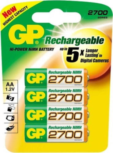 изображение Упаковка аккумуляторов 4шт GP 270AAHC-UC4 2700mAh магазин Компании Интерком-НН картинка Упаковка аккумуляторов 4шт GP 270AAHC-UC4 2700mAh от магазина Интерком-НН