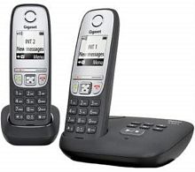 картинка Р/Телефон Dect Gigaset A415A DUO RUS черный (труб. в компл.:2шт) автооветчик АОН от магазина Интерком-НН