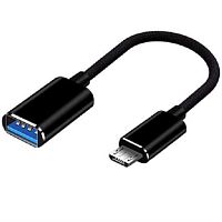 картинка Кабель-переходник OTG DN2601T3 USB 2.0 - Micro USB, чёрный от магазина Интерком-НН