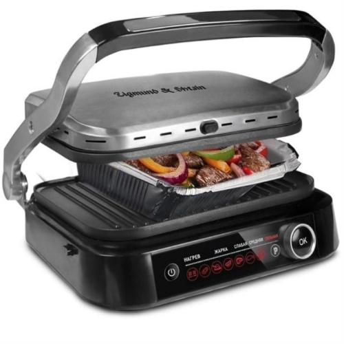 картинка Zigmund & Shtain ZEG-928 электрогриль Grillmeister 2100Вт, серебристый от магазина Интерком-НН фото 3