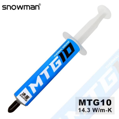 изображение Термопаста Snowman MTG-10 (MTG10) 10 г шприц, теплопроводность 14.3 Вт/м*К магазин Компании Интерком-НН фото 3 картинка Snowman MTG-10 (MTG10) Термопаста 10 г шприц, теплопроводность 14.3 Вт/м*К от магазина Интерком-НН фото 3