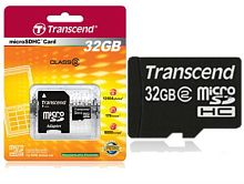 картинка Память Micro SDHC 32Gb Transcend class4 от магазина Интерком-НН