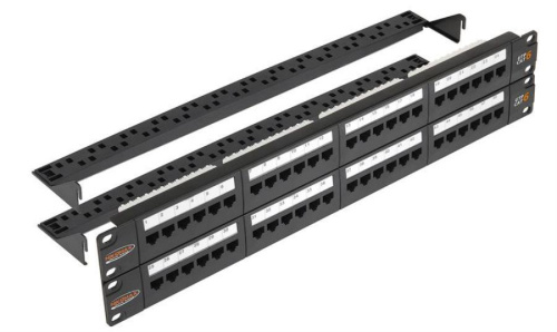 картинка NMC-RP48UE2 19" патч-панель NikoMax, 2U, Cat .6, RJ45/8P8C, 110, 48 портов, T568A/B от магазина Интерком-НН