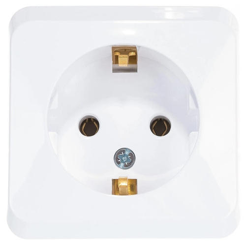 картинка Schneider Electric PA16-003B розетка одноместная Этюд 16А 250В с заземляющими контактами (белая) от магазина Интерком-НН