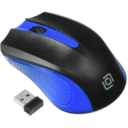 изображение Oklick 485MW-blue Мышь беспроводная USB, чёрный/синий магазин Компании Интерком-НН картинка Oklick 485MW-blue Мышь беспроводная USB, чёрный/синий от магазина Интерком-НН