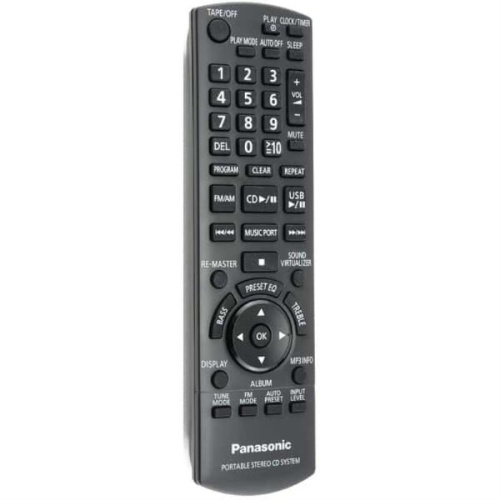 картинка Panasonic N2QAYA000008 пульт дистанционного управления (ПДУ) для CD стереосистемы RX-D55EE-K от магазина Интерком-НН