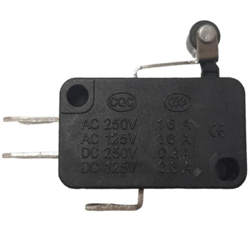 картинка Микропереключатель 3-х контактный V-155-1C25 250V 16A рычаг с роликом 12мм для микроволновой печи  от магазина Интерком-НН фото 2