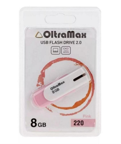 картинка Память USB 8Gb OltraMax 220 розовый (OM-8GB-220-Pink) от магазина Интерком-НН
