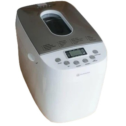 картинка Gurman GR-BM1500 хлебопечь, вес выпечки 1000/1500г, отсрочка старта 15ч, 12 программ, цвет белый от магазина Интерком-НН