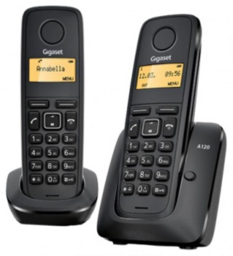картинка Р/Телефон Dect Gigaset A120 DUO RUS черный (труб. в компл.:2шт) АОН от магазина Интерком-НН фото 2