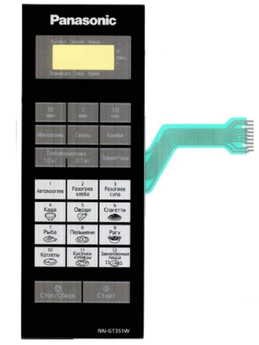 картинка Panasonic F630Y9V40BZP Сенсорная панель для СВЧ (микроволновой печи) NN-GT351W ZPE от магазина Интерком-НН