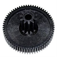 картинка Шестерня 14.003- POM для мясорубки Помощница D=66/20, d=8, 11 и 65 прямых зубьев от магазина Интерком-НН