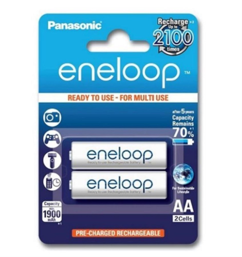 изображение 2 аккумулятора 1900mAh AA BL2 Panasonic eneloop BK-3MCCE/2BE магазин Компании Интерком-НН картинка Panasonic eneloop BK-3MCCE/2BE Аккумулятор 1900mAh AA BL2 от магазина Интерком-НН