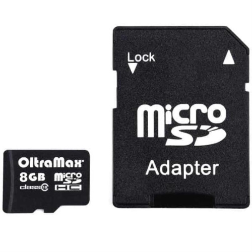 картинка Память microSDHC 8Gb OltraMax class10 с адаптером (OM008GCSDHC10-AD) от магазина Интерком-НН фото 2