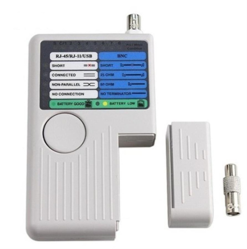 картинка HT-2468B Универсальный  кабельный тестер RJ45, RJ11, RJ12, USB, BNC от магазина Интерком-НН