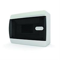 картинка Tekfor CNK 40-12-1 Пластиковый щит на 12 модулей с прозрачной черной дверцой (290х195х102,9) от магазина Интерком-НН