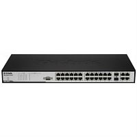 картинка D-Link DES-3028 управляемый коммутатор с 24 портами 10/100 Мбит/с, 2 порта 1000BASE-T, 2 комбо-порта от магазина Интерком-НН