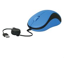 картинка Defender MS-960 (52960) Мышь проводная, скручивающийся кабель, синяя от магазина Интерком-НН
