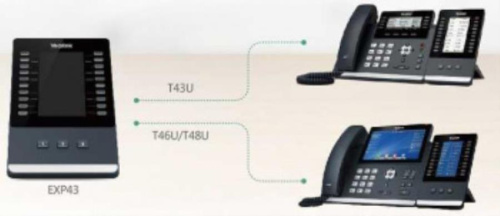 картинка Модуль расширения Yealink EXP43 черный от магазина Интерком-НН фото 4