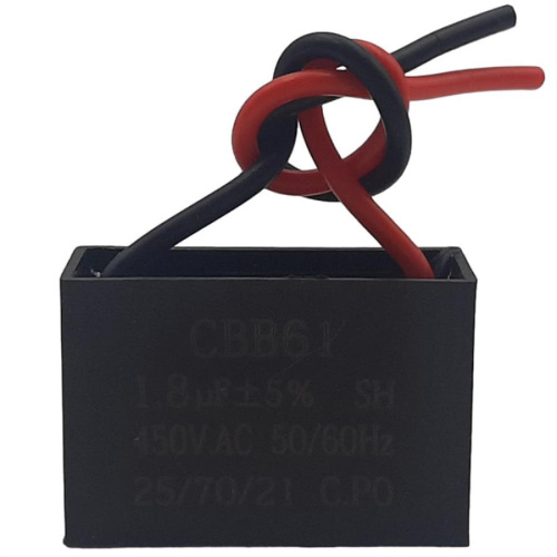 изображение Пусковой конденсатор CBB61 1,8мкф, 450В гибкие выводы для электродвигателей магазин Компании Интерком-НН картинка Пусковой конденсатор CBB61 1,8мкф, 450В гибкие выводы для электродвигателей от магазина Интерком-НН