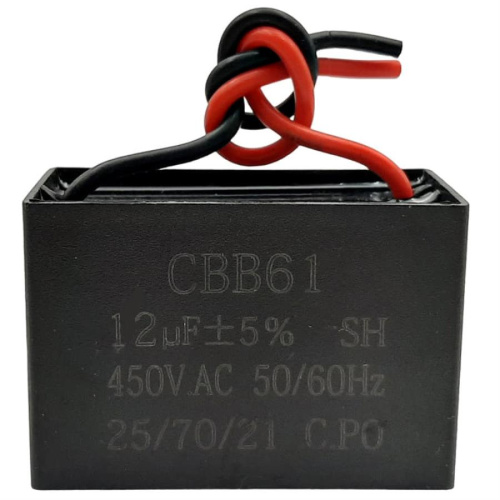 изображение Пусковой конденсатор CBB61 12мкф, 450В гибкие выводы для электродвигателей магазин Компании Интерком-НН картинка Пусковой конденсатор CBB61 12мкф, 450В гибкие выводы для электродвигателей от магазина Интерком-НН